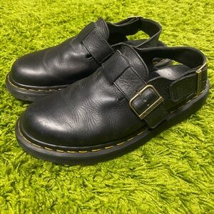 DR. MARTENS JORGE MADE IN ENGLAND LEATHER SLINGBACK MULES